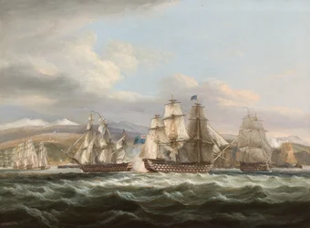 H.M.S. Caledonia verfolgt das französische Geschwader nach Toulon