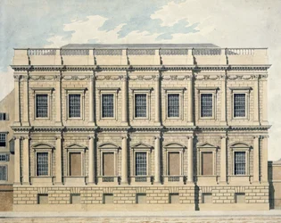 Ansicht des Banketthauses in Whitehall, Westminster, ca. 1790