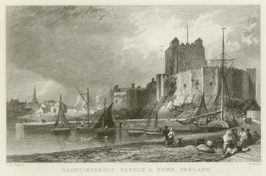Carrickfergus Schloss und Stadt