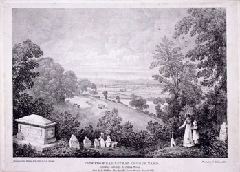 Gesamtansicht von Hampstead, London, 1822