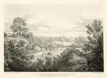 Blick von Blackheath in Richtung Lee, London