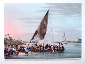 Fährboot in der Nähe von Nedssili, 1801