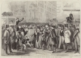 Die Menge in Baltimore wartet auf Mr. Lincoln