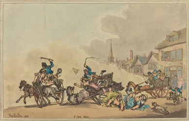 Ein Wagenrennen