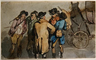 Eine Gruppe von Figuren