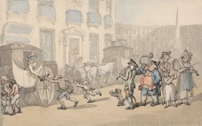 Komforts von Bath: Ankommende Kutschen