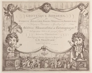 Groteske Ränder für Bildschirme, Billardzimmer, Ankleidezimmer usw., 1799-1800