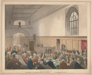 Guildhall Untersuchung eines Bankrotten vor seinen Gläubigern