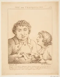 Freude mit Ruhe Le Brun Travestiert, oder Karikaturen der Leidenschaften, 21. Januar 1800