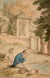 Mann beim Angeln, ca. 1780