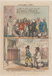 Mrs Clarks Empfang. Der Botschafter von Marokko auf einer Sonderbotschaft, 20. Februar 1809