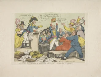 Napoleon verkauft gestohlene Waren, 1813
