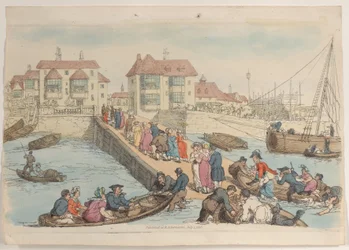 Tafel 25: Ein Landeplatz, aus Welt im Kleinformat, 1816