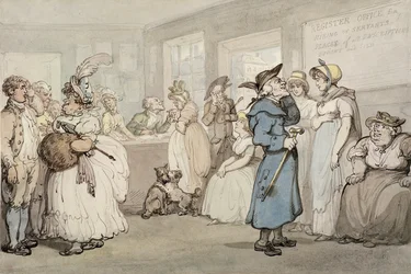 Registerbüro für die Anstellung von Dienern, ca. 1805