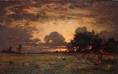 Sonnenuntergang über der Ebene von Barbizon