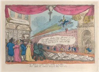 Schlussstück zu Band Drei: Die Genien der Karikatur bringen frische Vorräte, 1808-21