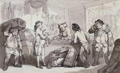 Das Kutschbuchungsbüro: Thomas Rowlandson und Henry Wigstead buchen ihre Passage