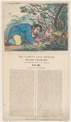 Der berühmte Kohlenheizer Schwarzer Charley schaut in den Mund des Wunderbaren..., 25. Februar 1805