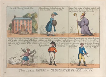 Dies ist das Haus in der Gloucester Place, Platte 1, 26. Mai 1809