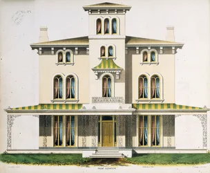 Frontansicht für Villa Nr.1, aus 