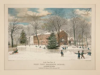 West-Town Internat (Südostansicht), Chester Co., Pa.