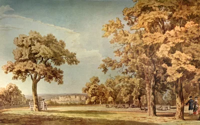 Windsor Castle vom Great Park nahe dem Ende des Long Walk