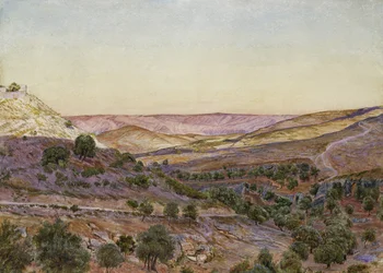 Die Hügel von Moab und das Tal von Hinnom, 1854