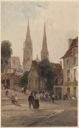 Eine Straße in Chartres