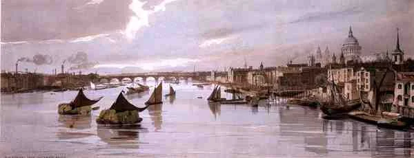 Blackfriars, von der Southwark Bridge, aus 