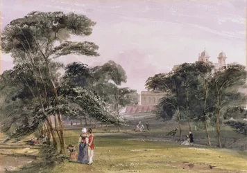 Figuren im Park unterhalb des Observatoriums, Greenwich, um 1850