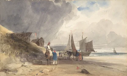 Figuren am Strand, Nordfrankreich, 1830
