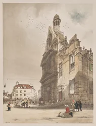 Malerische Architektur in Paris, Gent, Antwerpen, Rouen: St. Etienne du Mont, Paris