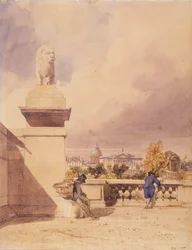 Die Concorde-Brücke von der Terrasse der Tuilerien aus gesehen
