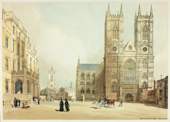 Westminster Abbey, Hospital und Company, Platte sieben aus Original Views of London as It Is