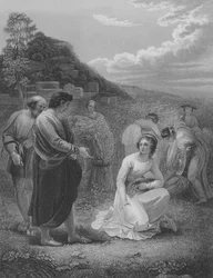 Ruth beim Ährenlesen, Ruth 2, Vers 1-15