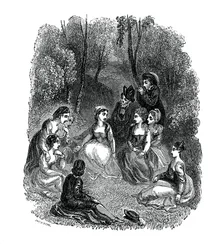 Szene aus der Einleitung zu Decameron von Giovanni Boccaccio