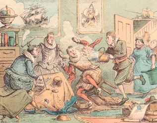 Sir Walter Raleighs Pfeife erloschen, um 1884
