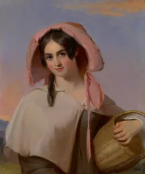 Elizabeth Huddell Cook (später Elizabeth Huddell Cook Bache, 1815-1898) als „Das Landmädchen“