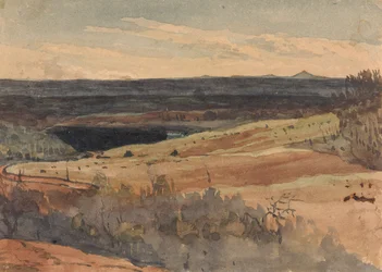 Rollende Felder, Berge in der Ferne