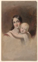 Studie für "Porträt von Mrs. James Robb und ihren drei Kindern," Ogden Museum of Southern Art, New Orleans, LA