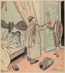Die Heimkehr des Reservisten; Simplicissimus I/32, 1896