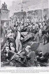 Sir Robert Peel im Haus, 1846, Illustration aus 