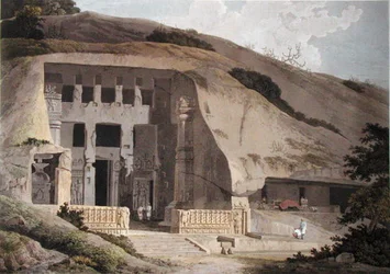 Ausgegrabener Tempel auf der Insel Salsette, Tafel III aus 