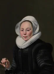 Porträt einer Frau mit einer Waage, ca. 1625-26