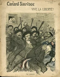 Illustration von Steinlen (1859-1923) für das Titelblatt von Die Wildente