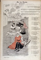 Volkslied „auf den Fortices“ von Victor Meusy - Zeichnung von Theophile Alexandre Steinlen in „Gil blas illustriert“