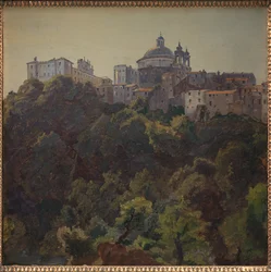 Blick auf Ariccia und den Palazzo Chigi und S. Maria dell