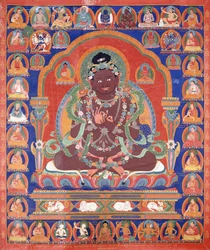 Ein Thang-Ka, das den Mahasiddha Bir Va Pa darstellt, ca. 1600
