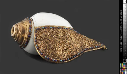 Buddhistische Ritualmuschel-Trompete, ca. 1750-1850