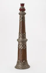 Paar von teleskopischen Ritualhörnern (dung-chen)